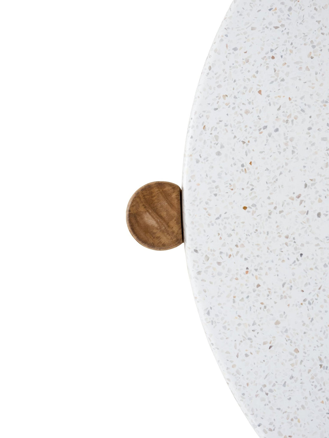 Terrazzo Teak Side Table in Sea Shell - side table - Hertex Haus - Furniture