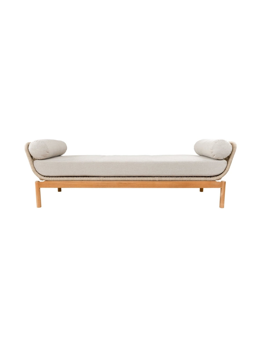 Vision Outdoor Teak Daybed in Sea Shell - Outdoor Furniture - Chair - Hertex Haus - badge_fully_outdoor