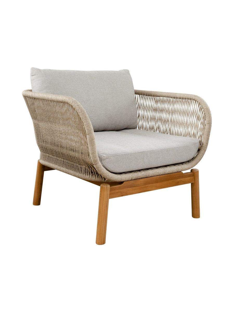 Vision Outdoor Teak Occasional Chair in Sea Shell - Outdoor Furniture - Chair - Hertex Haus - badge_fully_outdoor