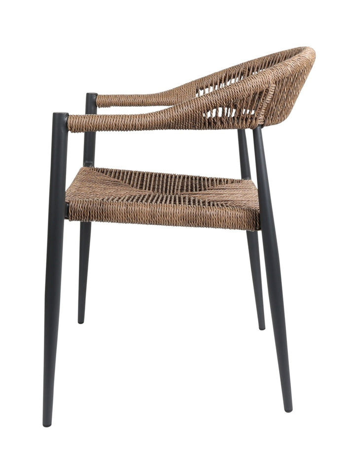 Zion Stackable Outdoor Chair in Tawny Bark - Hertex Haus - badge_fully_outdoor