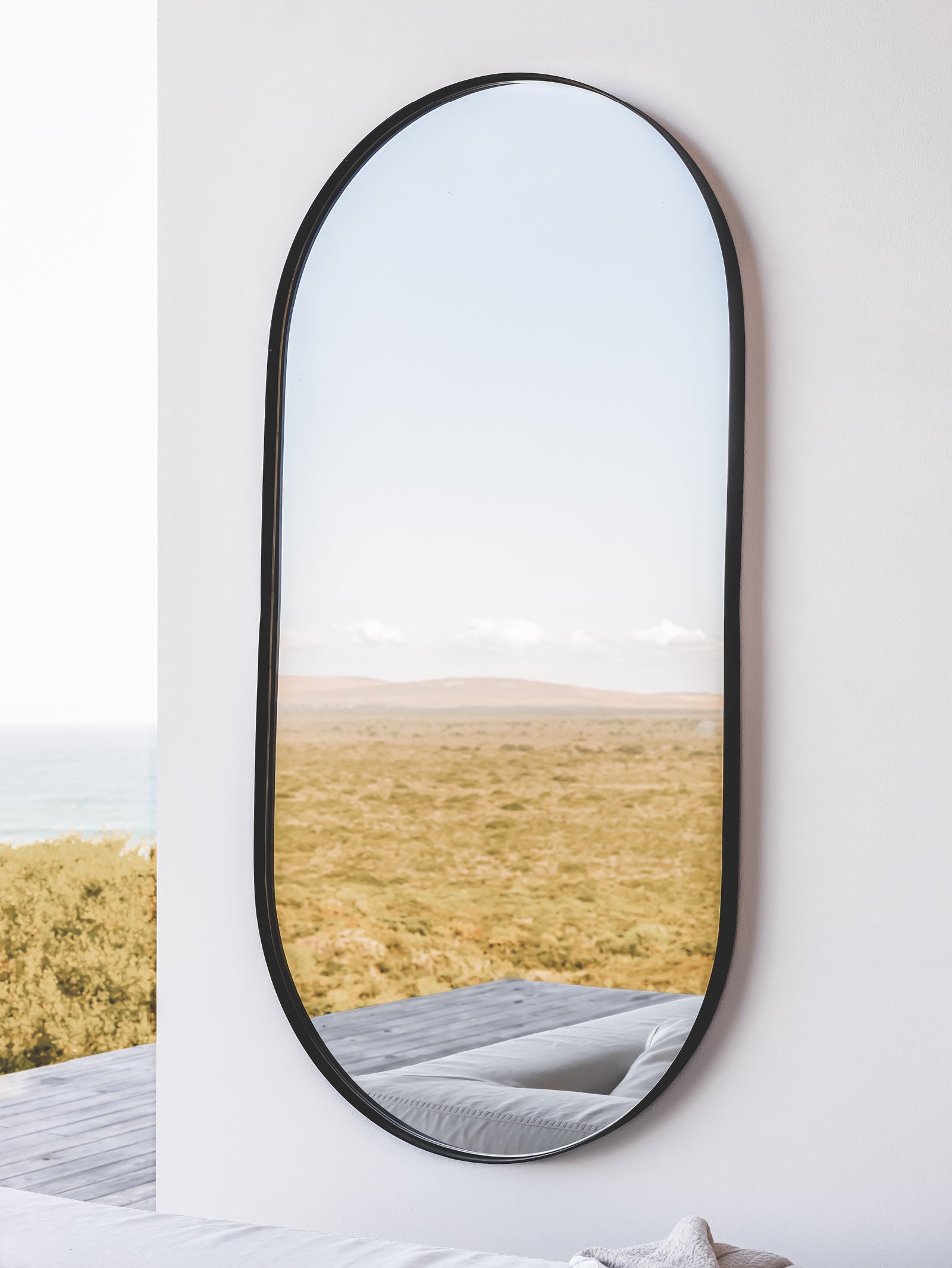 Albano Mirror in Matte Black - Hertex Haus Online - Hertex Haus
