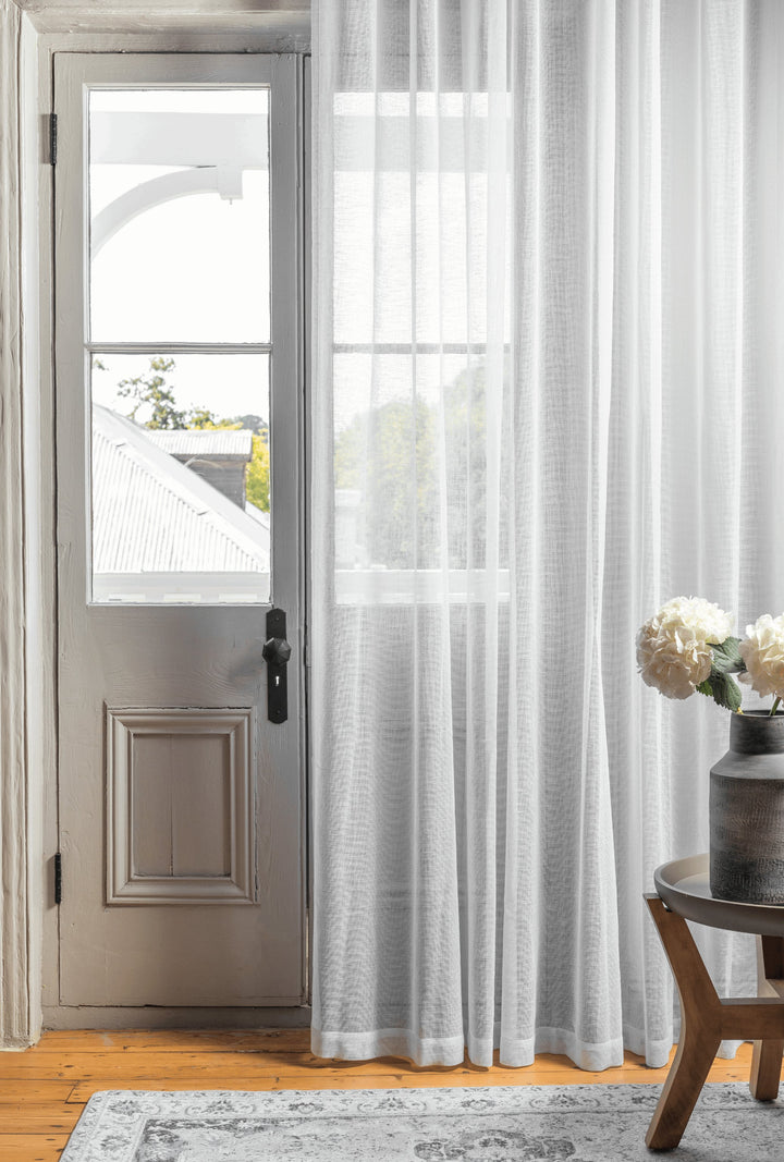 Author Ready Made Unlined Extra Length Curtain in White - Curtains & Drapes- Hertex Haus Online - Curtains