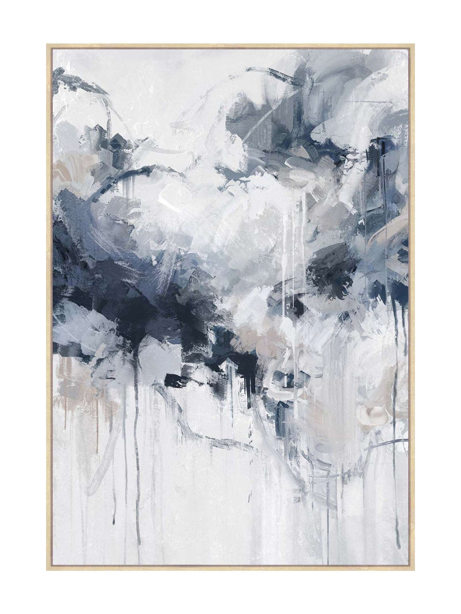 Blues Rhapsody Wall Art In Sapphire - Wall Art- Hertex Haus Online - abstract art