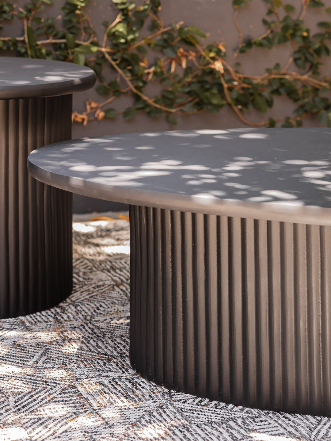 Bora Bora Outdoor Coffee Table in Oval Carbon - Coffee Tables- Hertex Haus Online - badge_fully_outdoor