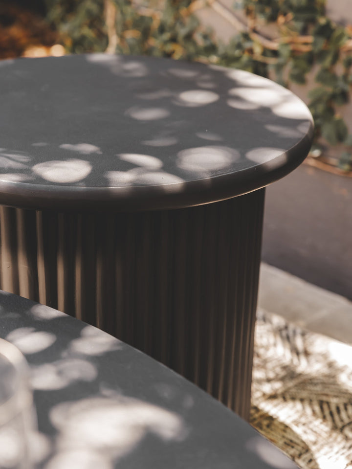 Bora Bora Outdoor Side Table in Carbon - side table- Hertex Haus Online - badge_fully_outdoor