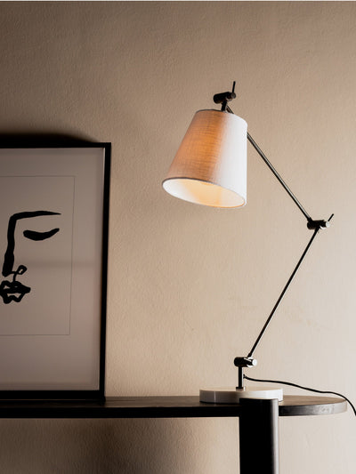 Clarissa Desk Lamp in Snow - Lighting- Hertex Haus Online - Black Friday 2023