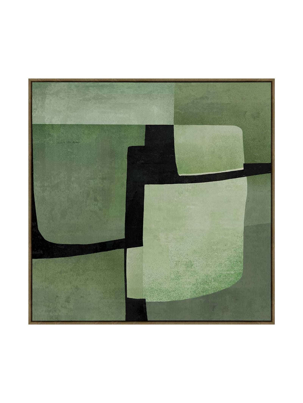 Cubist Cascade Wall Art in Vibrant Green - Wall Art- Hertex Haus Online - abstract art