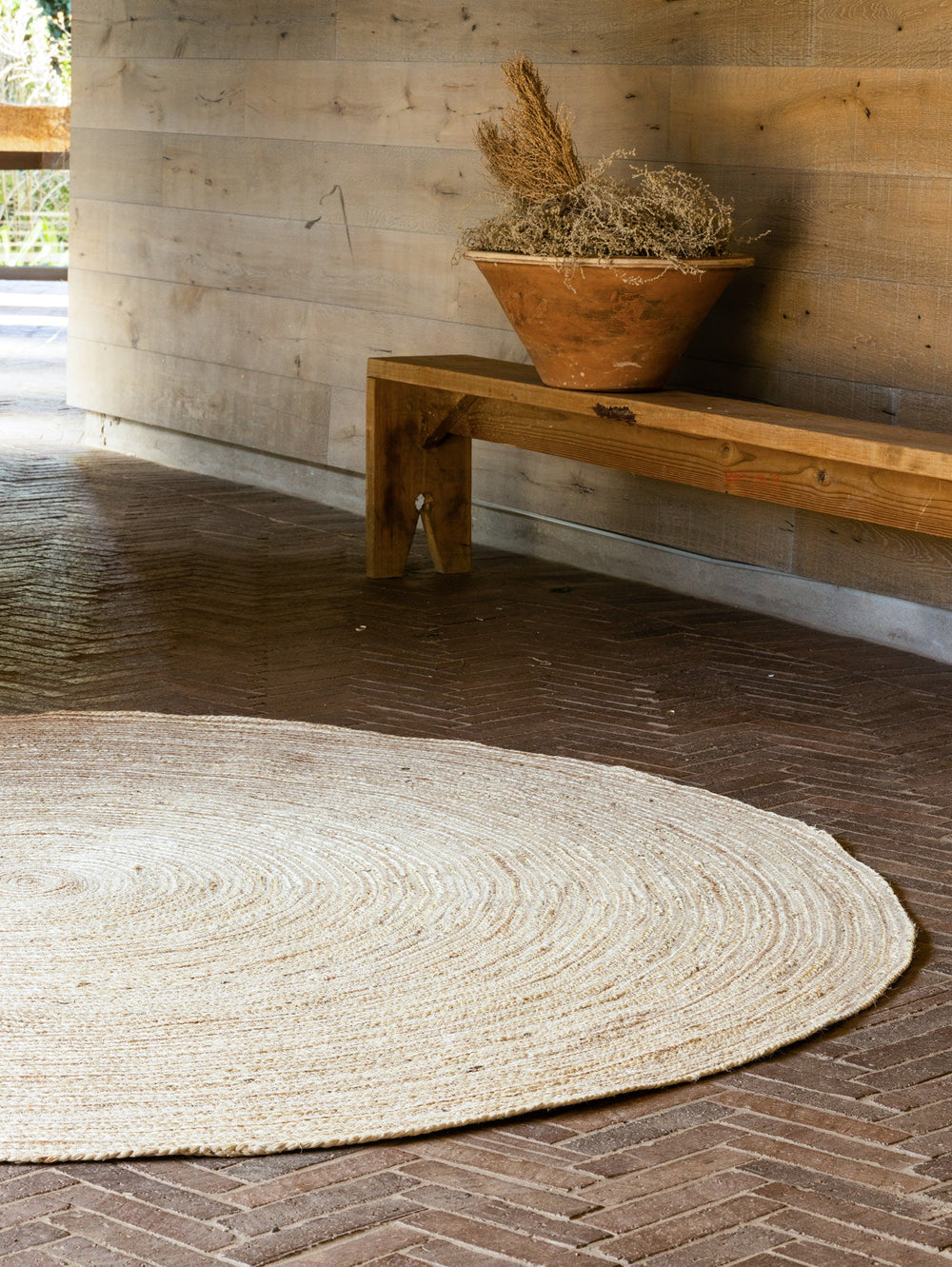 Daze Round Rug in Natural - Hertex Haus Online - Homeware