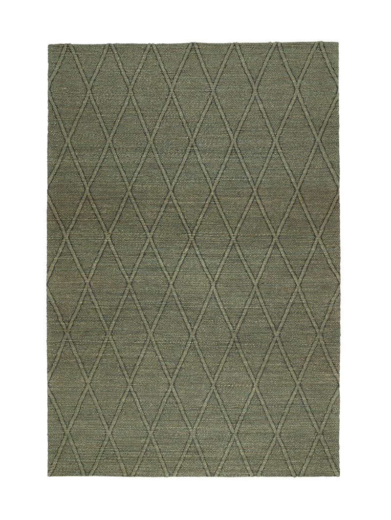 Double-Cross Rug in Kale - Rugs- Hertex Haus Online - Cotton