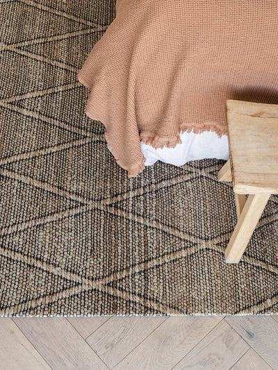 Double-Cross Rug in Natural - Rugs- Hertex Haus Online - Colour