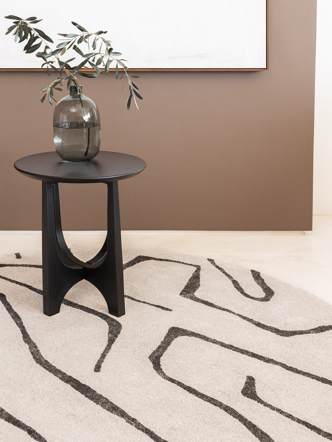 Enigmatic Round Rug in Chalk - Round Rug- Hertex Haus Online - Design