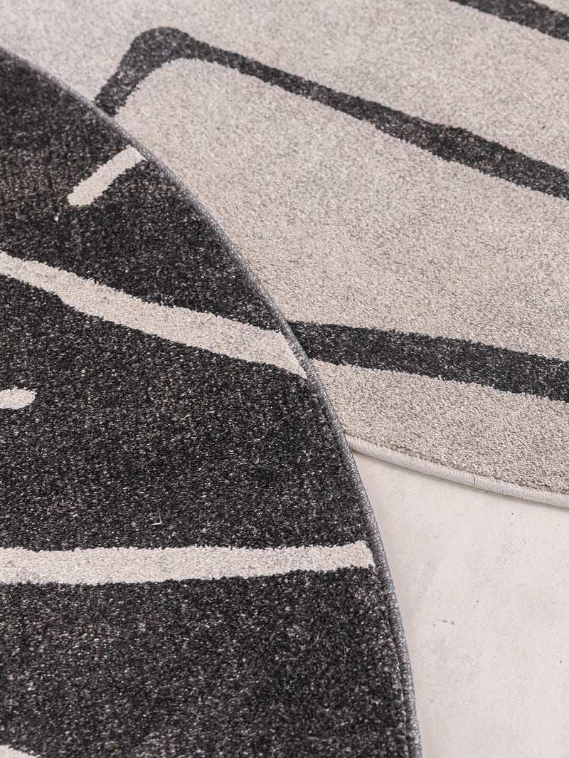 Enigmatic Round Rug in Granite - Round Rug- Hertex Haus Online - Design