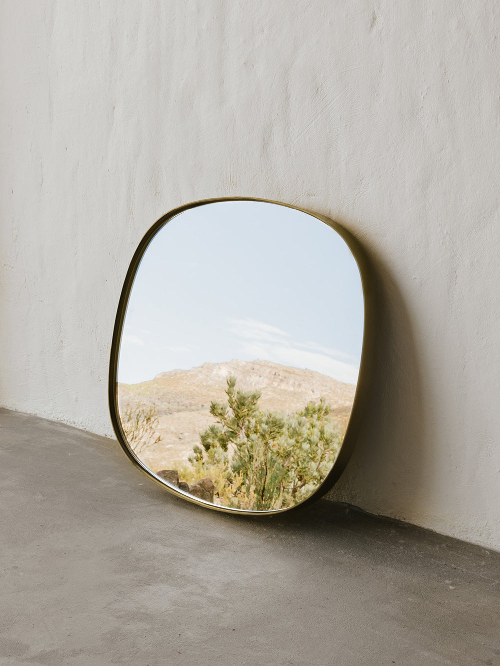 Garda Mirror in Antique Brass - Hertex Haus Online - Brass