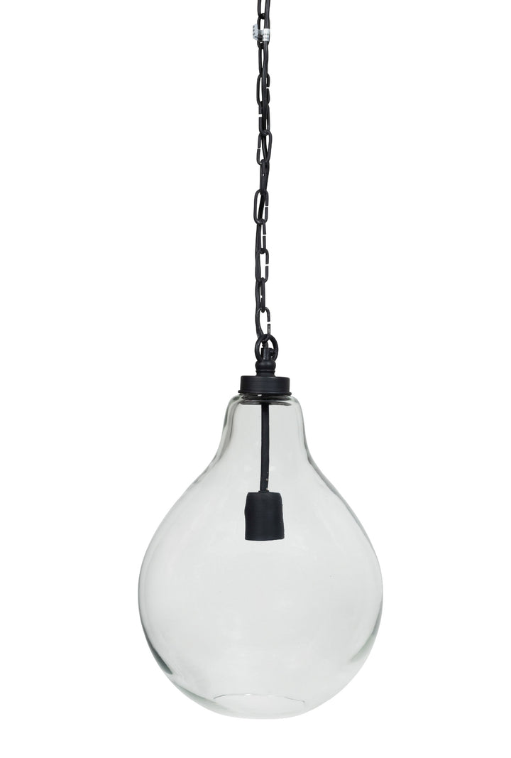 Glass Orb Pendant in Midnight - chandelier- Hertex Haus Online - Homeware