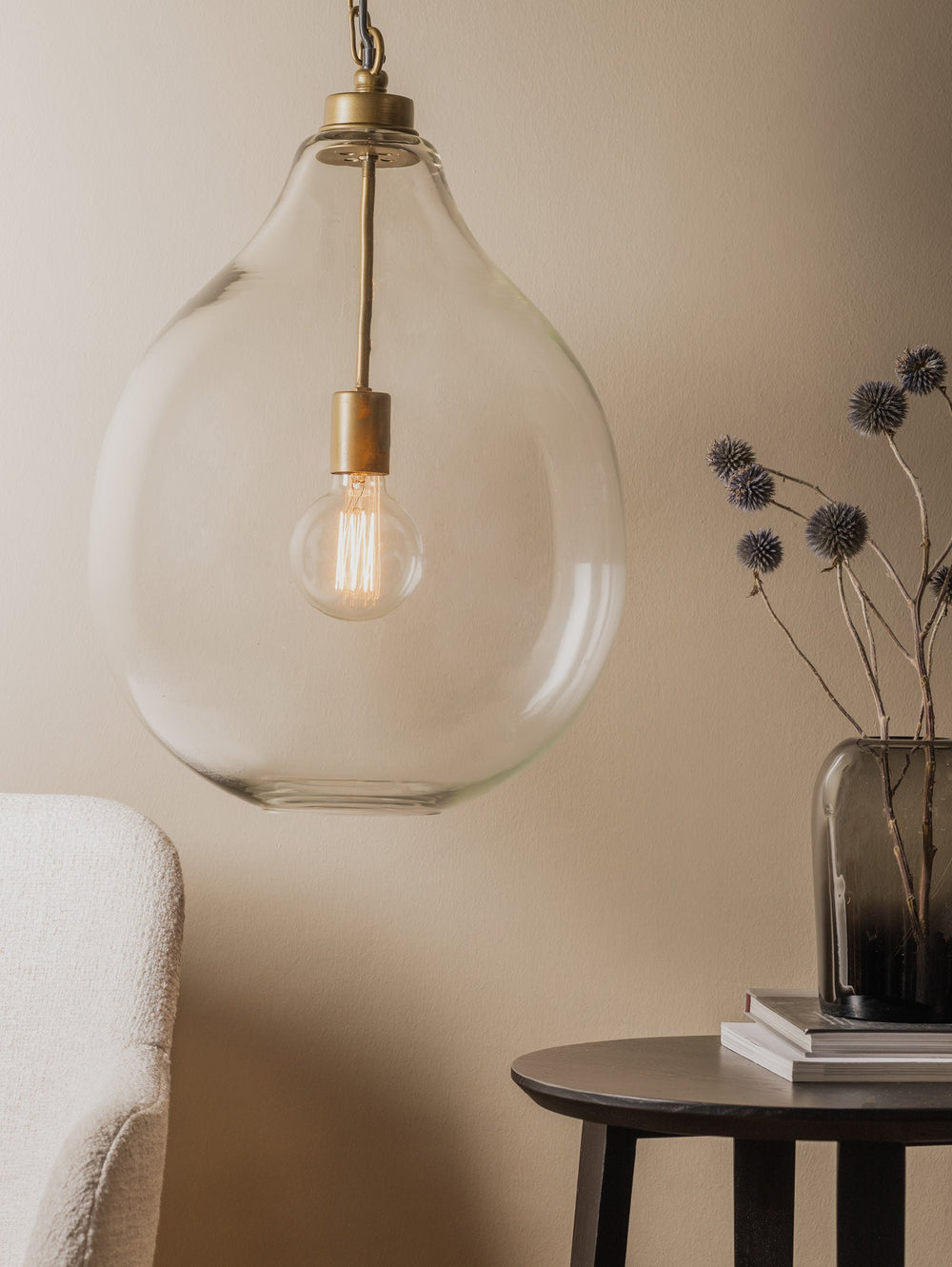 Glass Orb Pendant in Savannah - Hertex Haus Online - Homeware