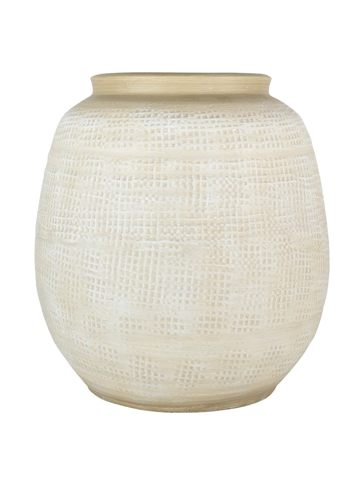 Grace Vase in Ivory Plaster - Vases- Hertex Haus Online - badge_handmade