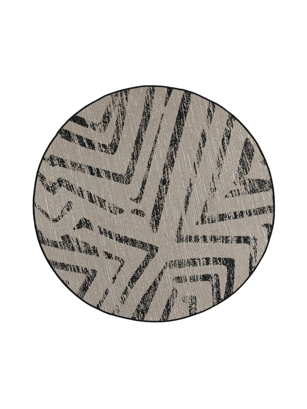 Maddox Round Outdoor Rug in Carbon - Rugs- Hertex Haus Online - badge_fully_outdoor