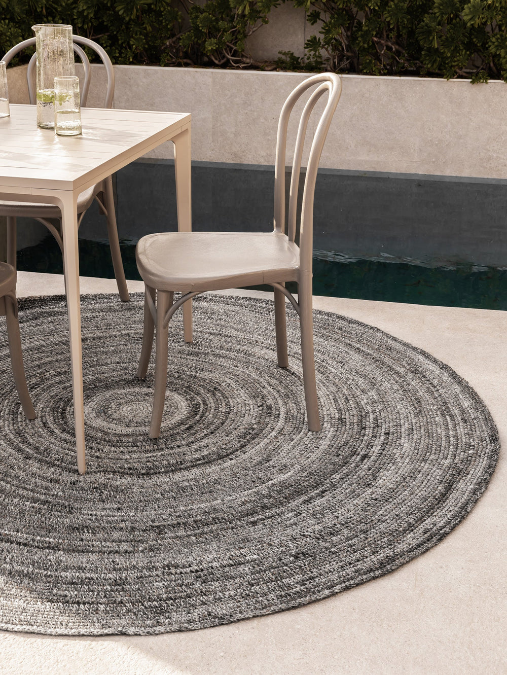 Malta Round Rug in Boulder - Round Rug- Hertex Haus Online - badge_fully_outdoor