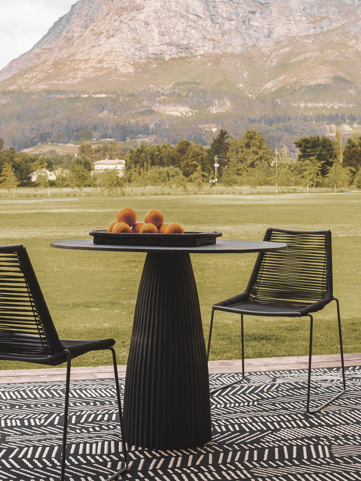 Marrakesh Outdoor Bistro Table in Carbon - Table- Hertex Haus Online - badge_fully_outdoor