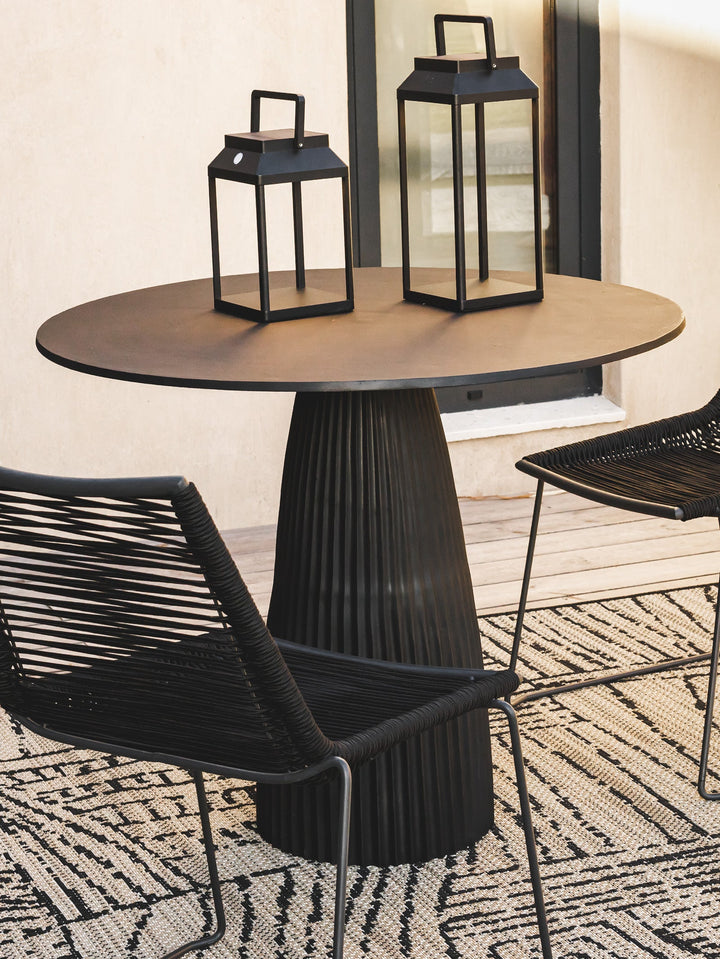 Marrakesh Outdoor Bistro Table in Carbon - Table- Hertex Haus Online - badge_fully_outdoor