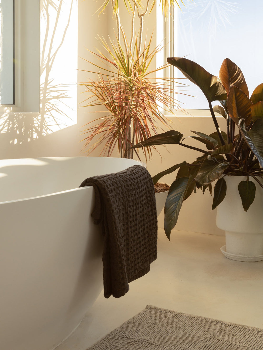 Noah Waffle Towel in Midnight - Towels- Hertex Haus Online - bed & bath