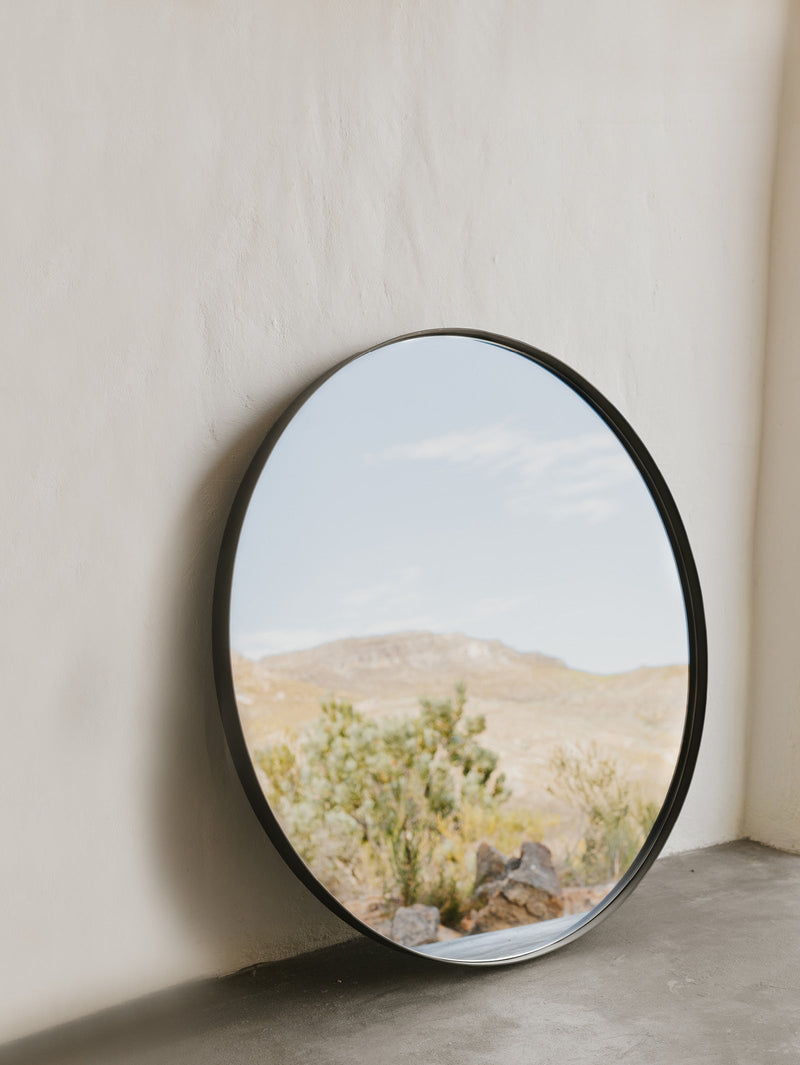 Orta Mirror in Matte Black - mirror- Hertex Haus Online - Decor