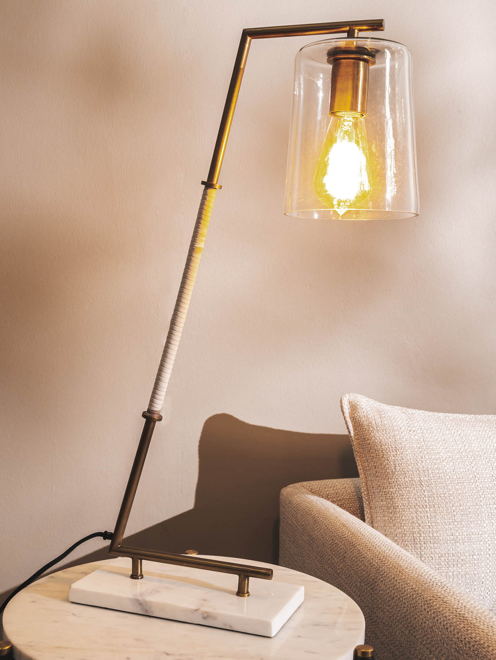 Punk Desk Lamp in Almond - lamp- Hertex Haus Online - Homeware