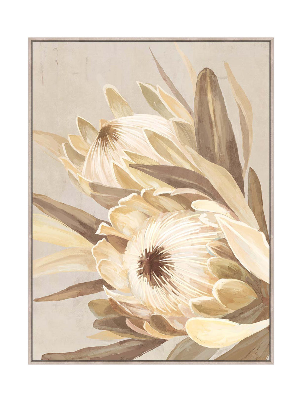 Regal Blooms Wall Art in Dry Gold - Wall Art- Hertex Haus Online - badge_hand_painted_finish