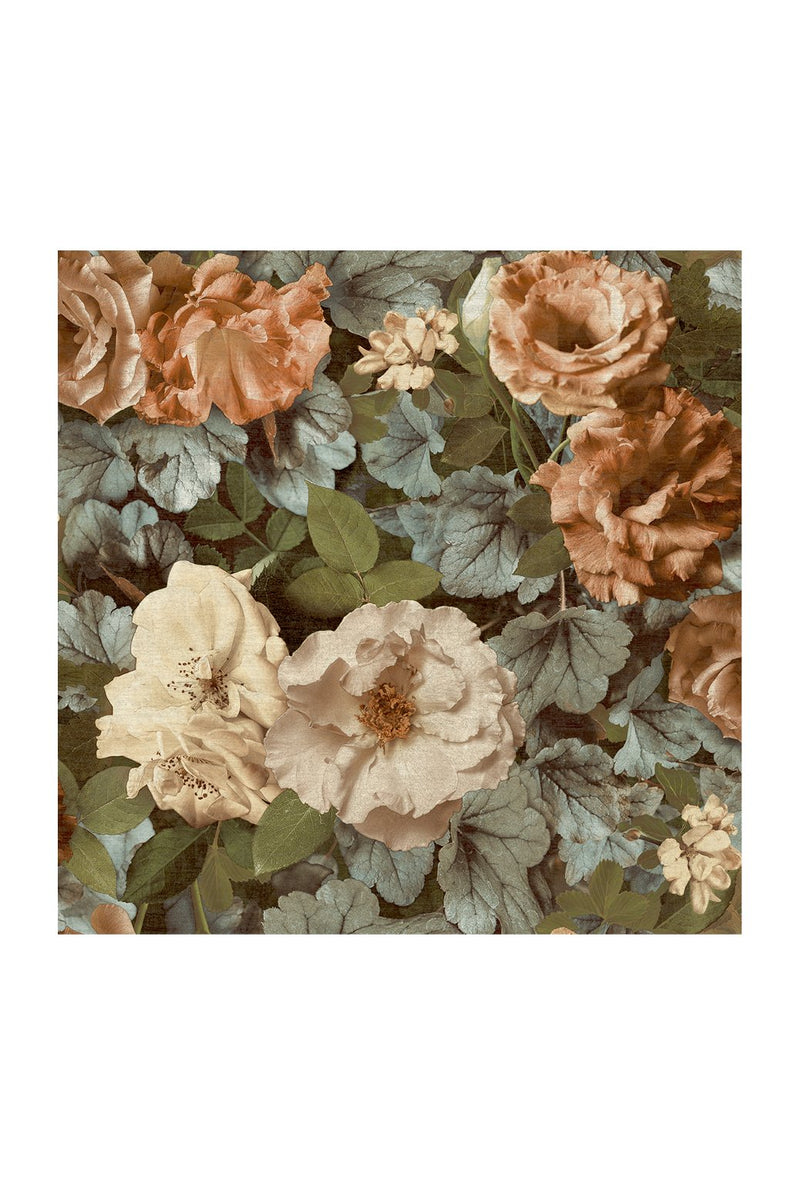 Rose in Bloom Wallpaper in Porcini - Hertex Haus Online - Homeware