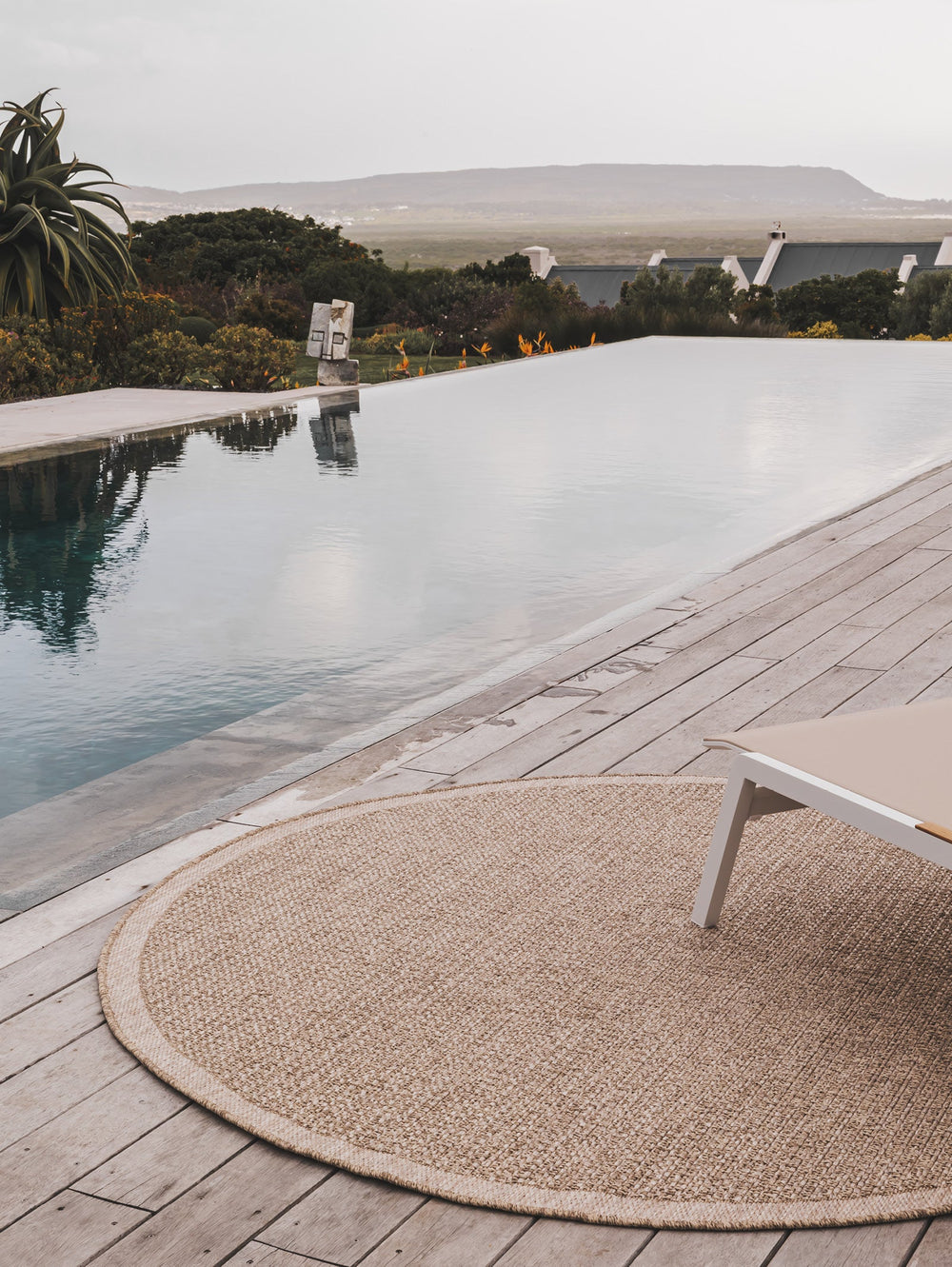 Seabed Outdoor Round Rug in Seasand - Rugs- Hertex Haus Online - badge_fully_outdoor