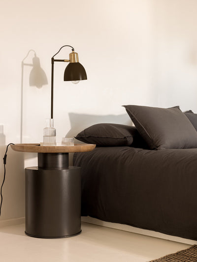 Seville Bedside Lamp in Liquorice - lamp- Hertex Haus Online - Homeware
