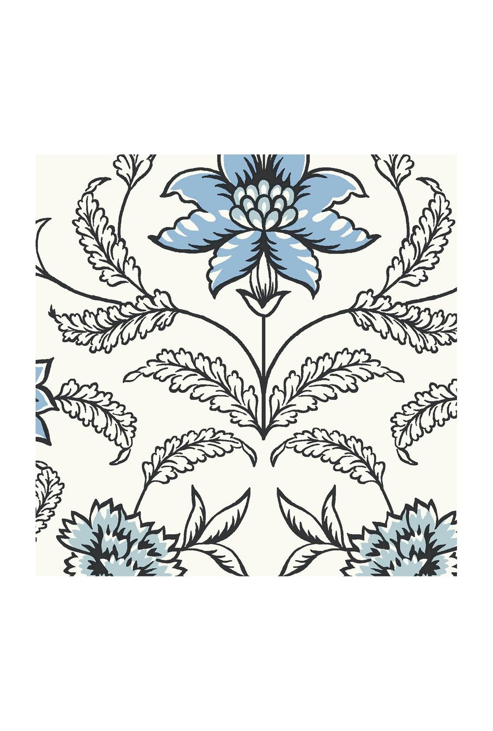Vintage Blooms Wallpaper in Blue - Hertex Haus Online - Homeware