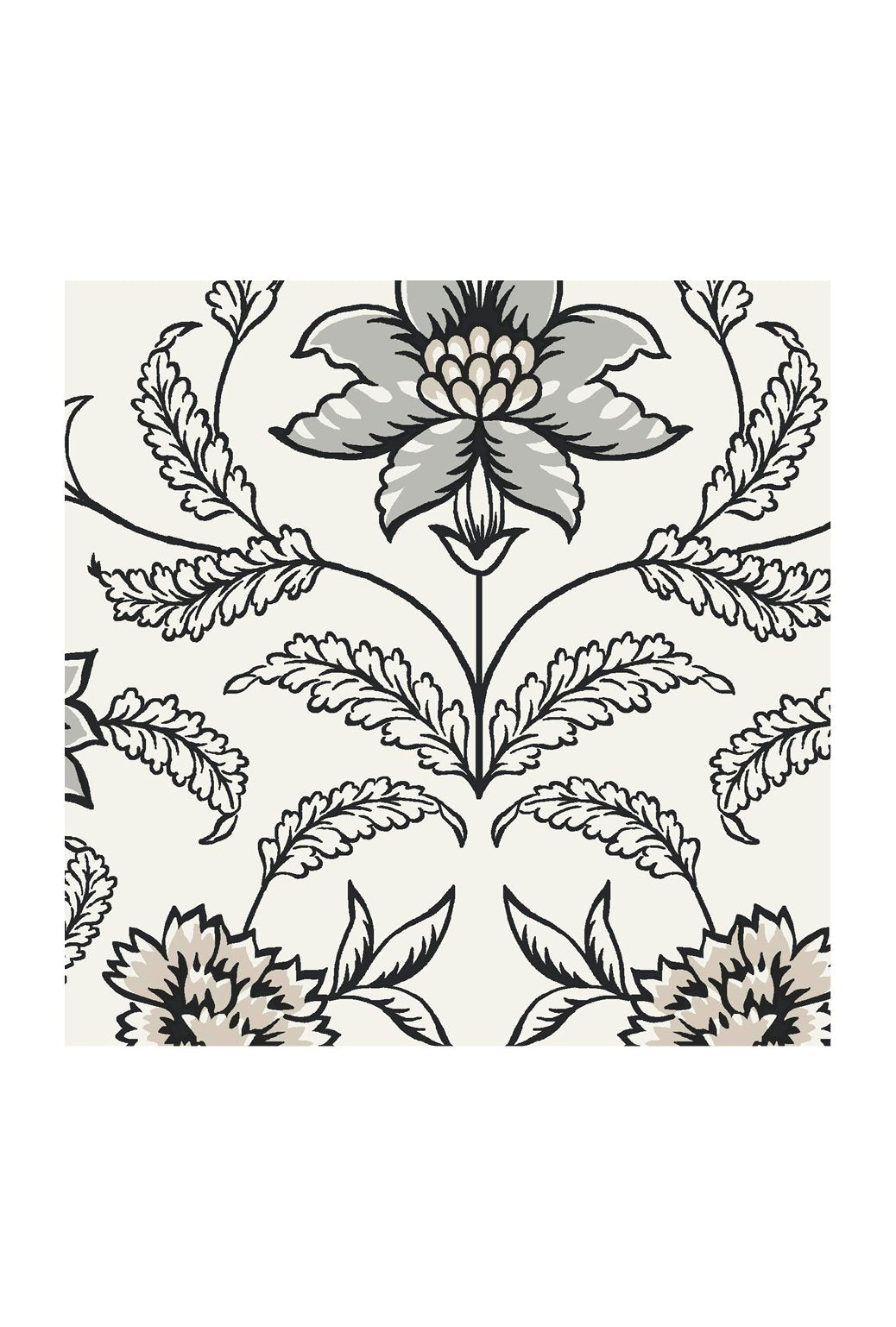 Vintage Blooms Wallpaper in Grey - Hertex Haus Online - Homeware