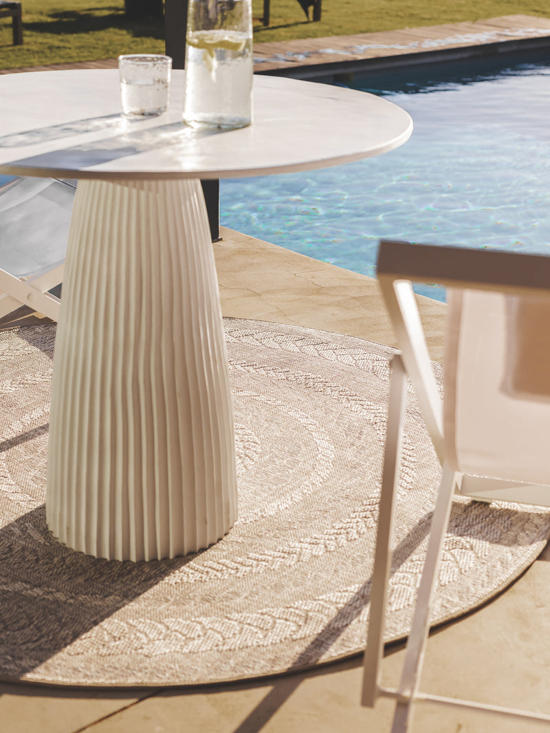 Whirlpool Round Outdoor Rug in Feather - Round Rug- Hertex Haus Online - badge_fully_outdoor